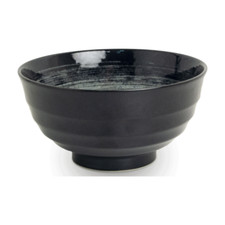 Ceramic Japanese Dining Bowl - 17cm Diameter - Kuro Design