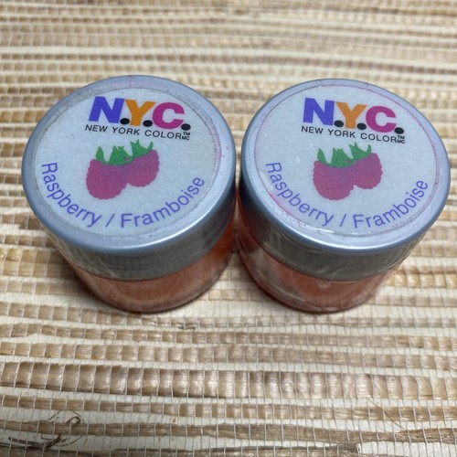 NYC New York Color Raspberry 502A Fruit Flavored Lip Gloss Lot of 2