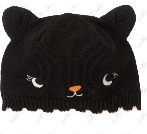 Gorro Gymboree Niña 3-6 meses Gato Negro Nuevo con Etiquetas Halloween Otoño Infantil Bebé Gorra Foto 2 de 2