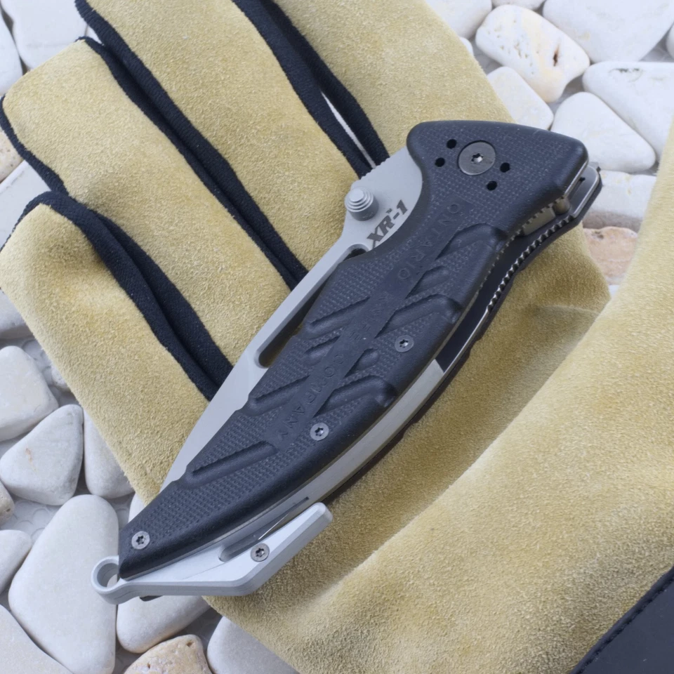 Ontario XR1 Linerlock Folding Pocket Knife ON8733 Spear Point Blade - Image 4 of 4