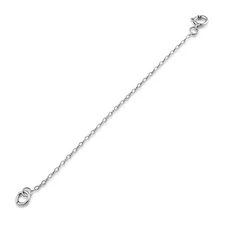 Sterling Silver 1mm Necklace Extender Chain 1", 2", 3", 4", 5", 6"