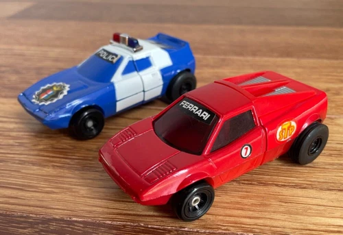 Vintage Dashbots Police Car Ferrari Upright Manufacturing 1984 not Transformers
