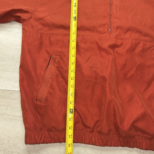Vintage Monterey Club Mens Windbreaker Short Sleeve Golf Pockets Orange Sz Large - Picture 3 of 4
