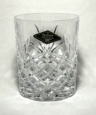 SHANNON (Godinger) ~ Crystal 3-7/8" DOUBLE  OLD FASHIONED GLASS (Dublin, 10 oz)
