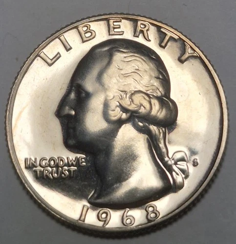 1968S Washington Quarter. Gem  Proof