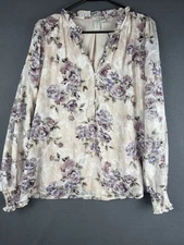 Joie Women's Contemporary Long Sleeve Multicolor Floral Button-Up shirt Size M