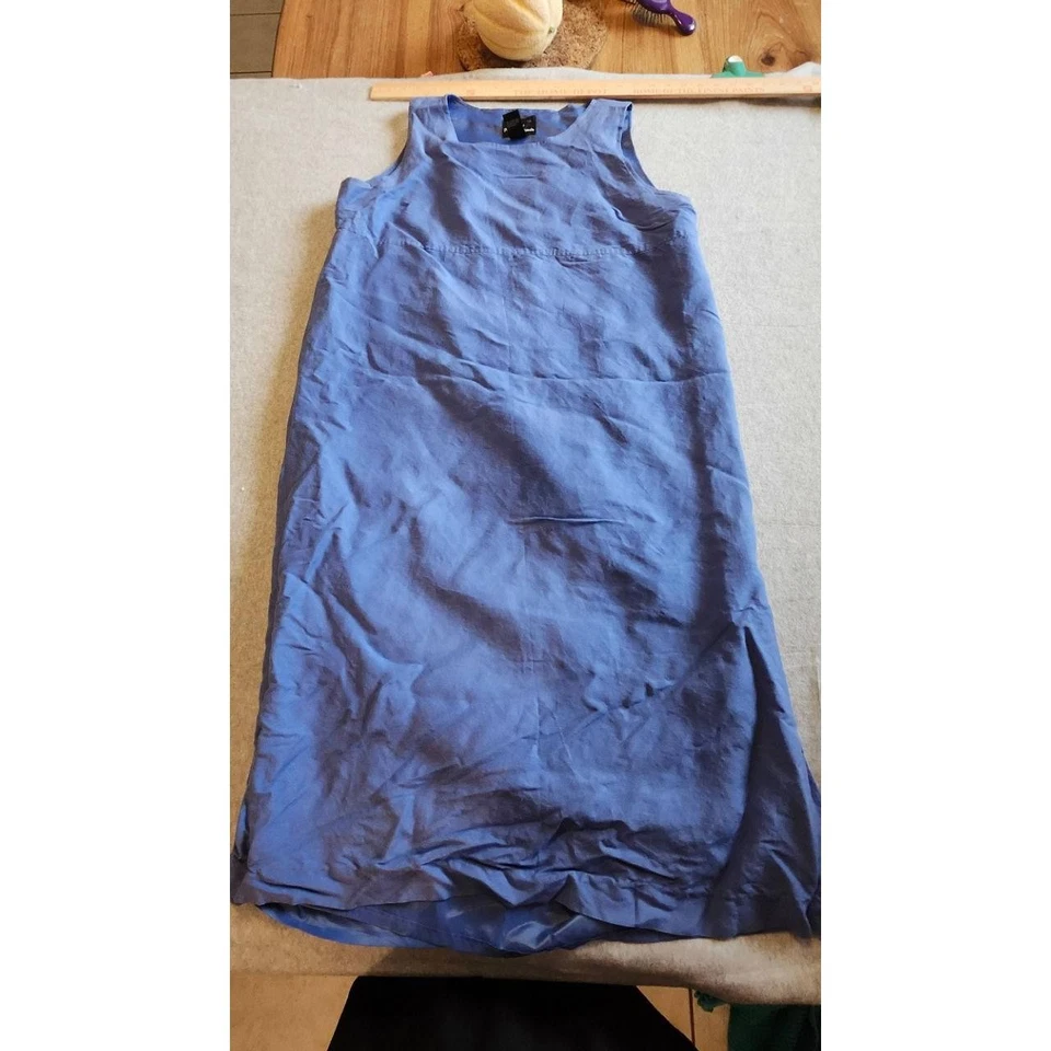 POSITIVE Attitude Women's Dress Size 16 Periwinkle Sleeveless Linen Casual - Image 3 of 4