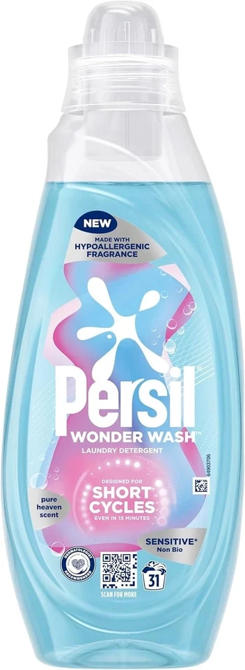 Persil Wonder Wash Sensitive* Non Bio Liquid Detergent Fast-Acting...