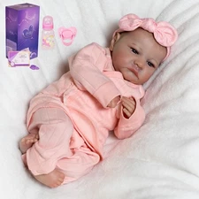 Realistic Reborn Newborn Dolls Real Baby Girl Vinyl Silicone Lifelike Gift Doll