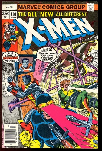 X-Men #110 Nice Unrestored Bronze Age Superhero Vintage Marvel Comic 1977 FN-VF