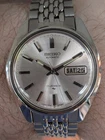 Vintage '72 Seiko 7006-8007 Watch, Orig. Long BOR Band, Near-NOS w/ CB Sticker