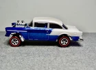 Hot Wheels 2016 RLC ’55 Chevy Bel Air Gasser BLUE Loose w/ PIN Redline Club RARE