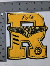 POLO RALPH LAUREN PATCHES PRE-OWNED YELLOW/NAVY PRL FLIGHT WINGS "R" PATCH