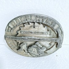 VTG Siskiyou Buckle Company Carpenters Will Nail Anything Belt Buckle 1991 USA