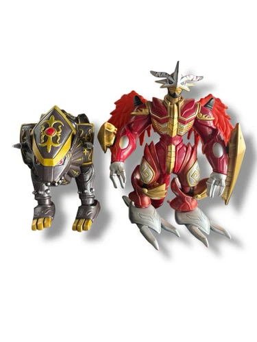 Digimon Digi-Warriors KaiserLeomon Burning Greymon Action Figure Bandai 2002