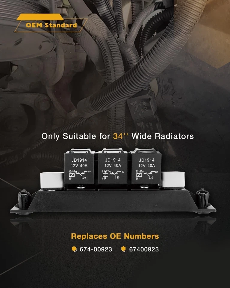 674-00923 Dual Speed Electric Fan Wiring Harness For Chevy Avalanche 1500 2500 - Изображение 3 из 4