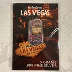 Fabulous Las Vegas 5g .999 Fine Silver Bar - Colorized Proof