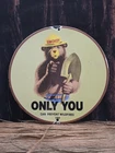 VINTAGE '54 SMOKEY 'ONLY YOU CAN PREVENT FOREST FIRES' PORCELAIN SIGN 10"