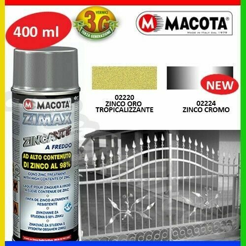 MACOTA Zimax ZINCANTE A FREDDO 400 ml CONTENUTO DI ZINCO 98% Cancelli Saldatura - Imagen 1 de 1