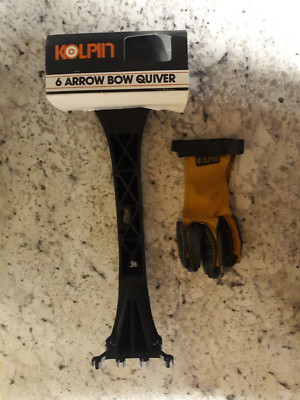Kolpin 6 Arrow Quiver With Quick Release Mount 449077 and Koplin Shooting Glove