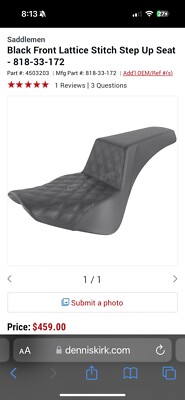 Saddlemen Step Up Seat For Heritage, Softail Standard, Softail Slim