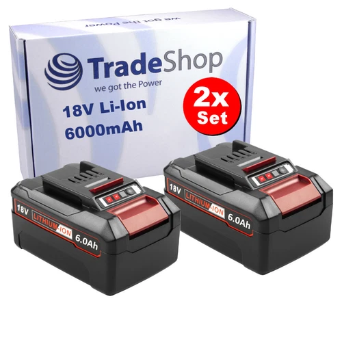 2x Li-Ion Akku 18V / 6000mAh für Einhell Freelexo 300, 350, 400 BT, 450 BT, 500