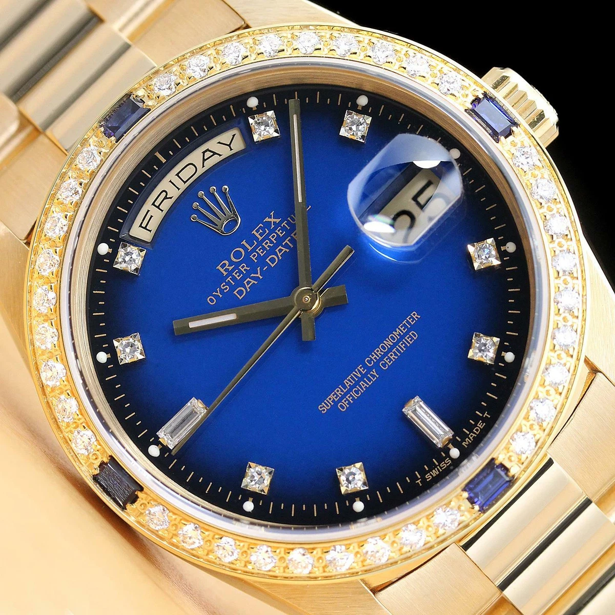 Rolex day date sapphire hot sale