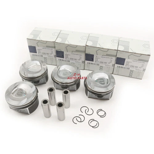 4x Pistons &Rings Φ20mm Fit For Mercedes-Benz 1.8T W212 A207 C207 R172 C200 1.8T — 第 2/4 张图片