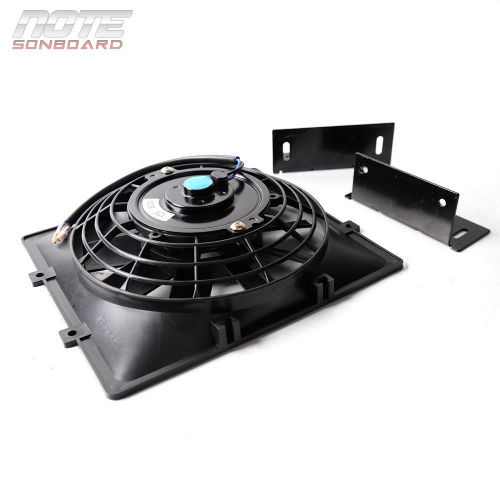 Universal 7" Slim Pull Push Electric Oil Cooler Engine Cooling Fan 12V eBay