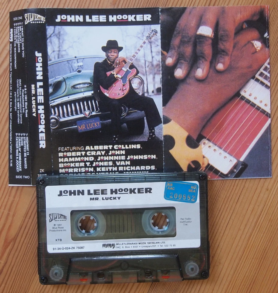 JOHN LEE HOOKER - MR. LUCKY (SILVERSIDE ZK75087) 1991 TURKEY CASSETTE TAPE BLUES - Image 2 of 3
