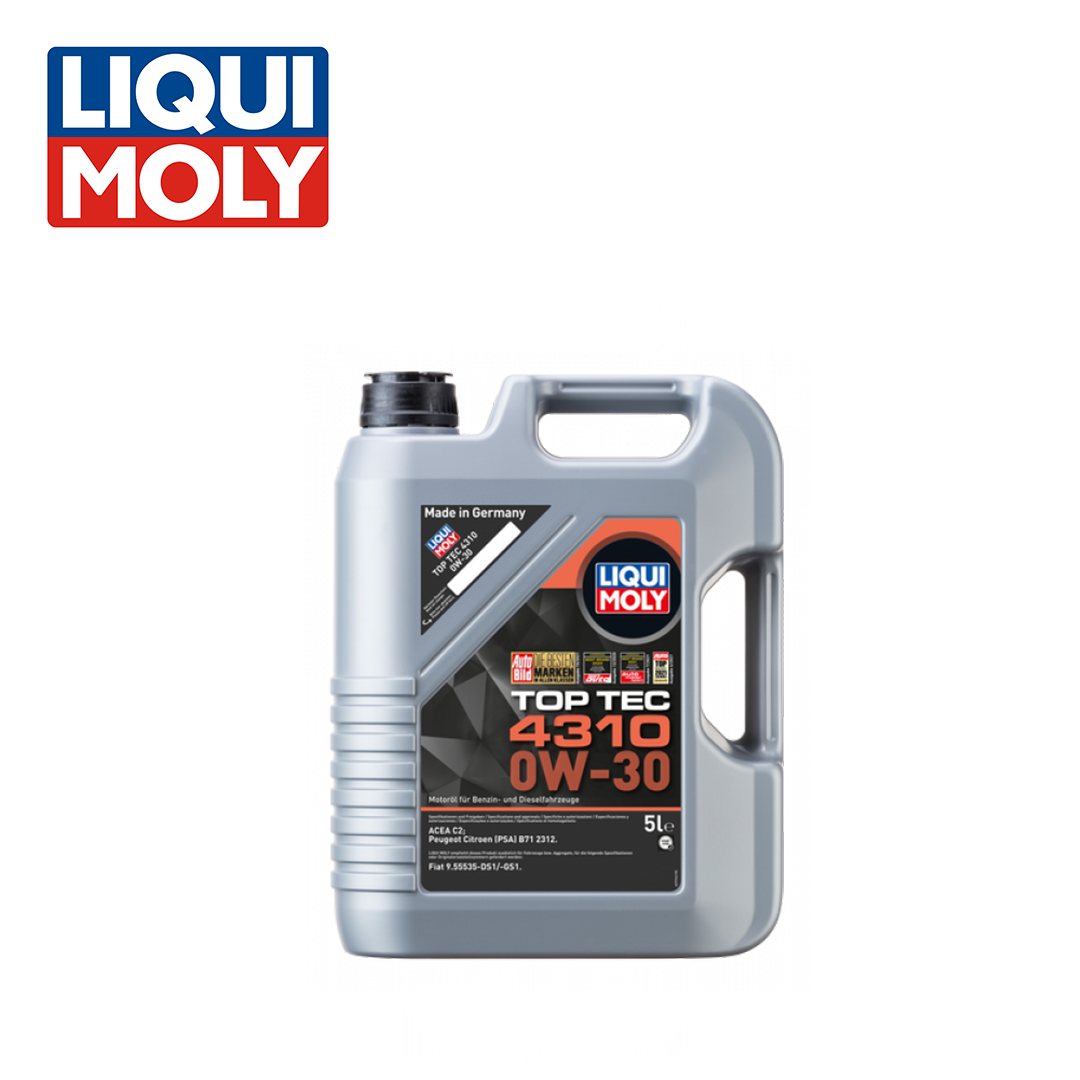 Liqui Moly 2362 Top Tec 4310 0W-30 Engine Oil Peugeot Citroen Fiat ACEA C2 5L