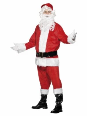 Deluxe Weihnachtsmann Kostüm Weihnachten Herren Erwachsene - Bild 1 von 3