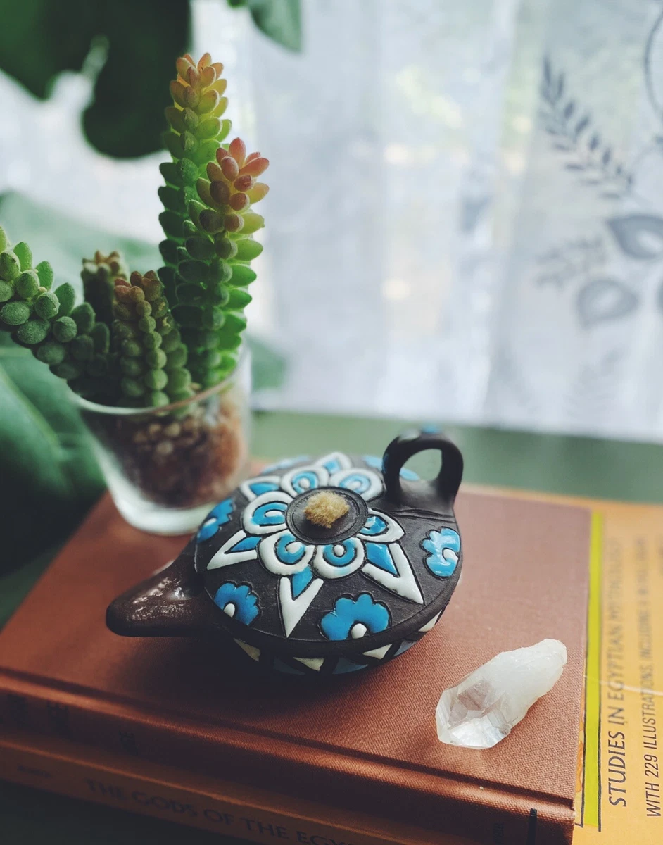 Ceramic oil cheap lamp pottery