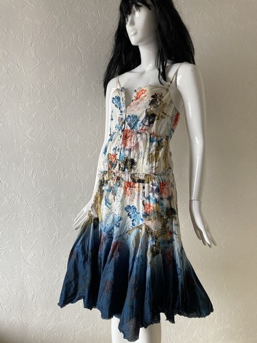 Robe Desigual Multicolore En Viscose - Taille XS, Coupe A-Line, Longueur Genou, Excellent état Occasion