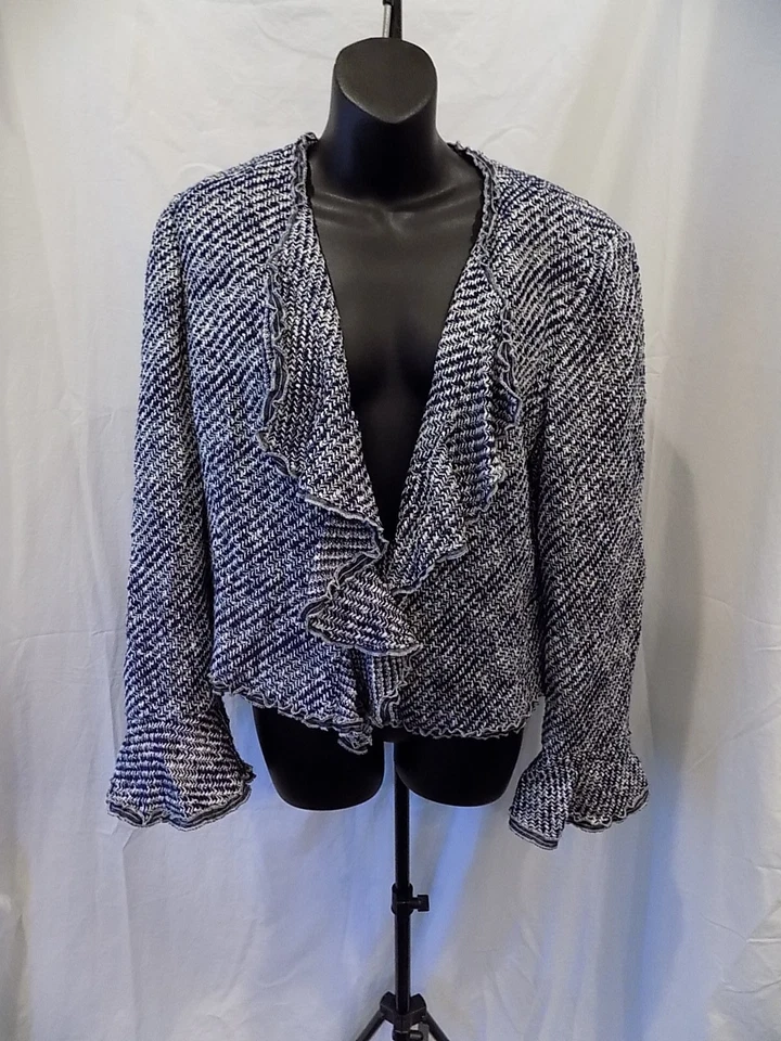 Blazer OSCAR De La Renta azul y blanco mezcla de algodón para mujer 16 (226) Foto 3 de 4
