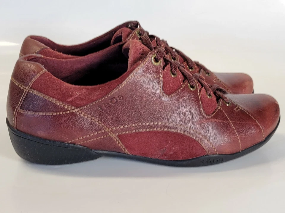 Taos скорость Lacer темно-бордовый красный кожаный Оксфорд модные кеды женщин размер 8 США - Изображение 4 из 4