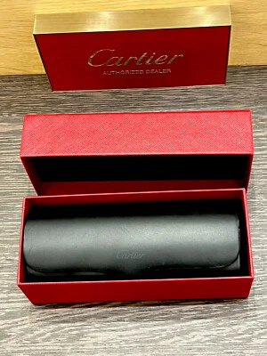 Cartier HARTES Brillenetui Inkl.Putztuch ‼️NEU Leder 100% authentic Vintage - Bild 1 von 4