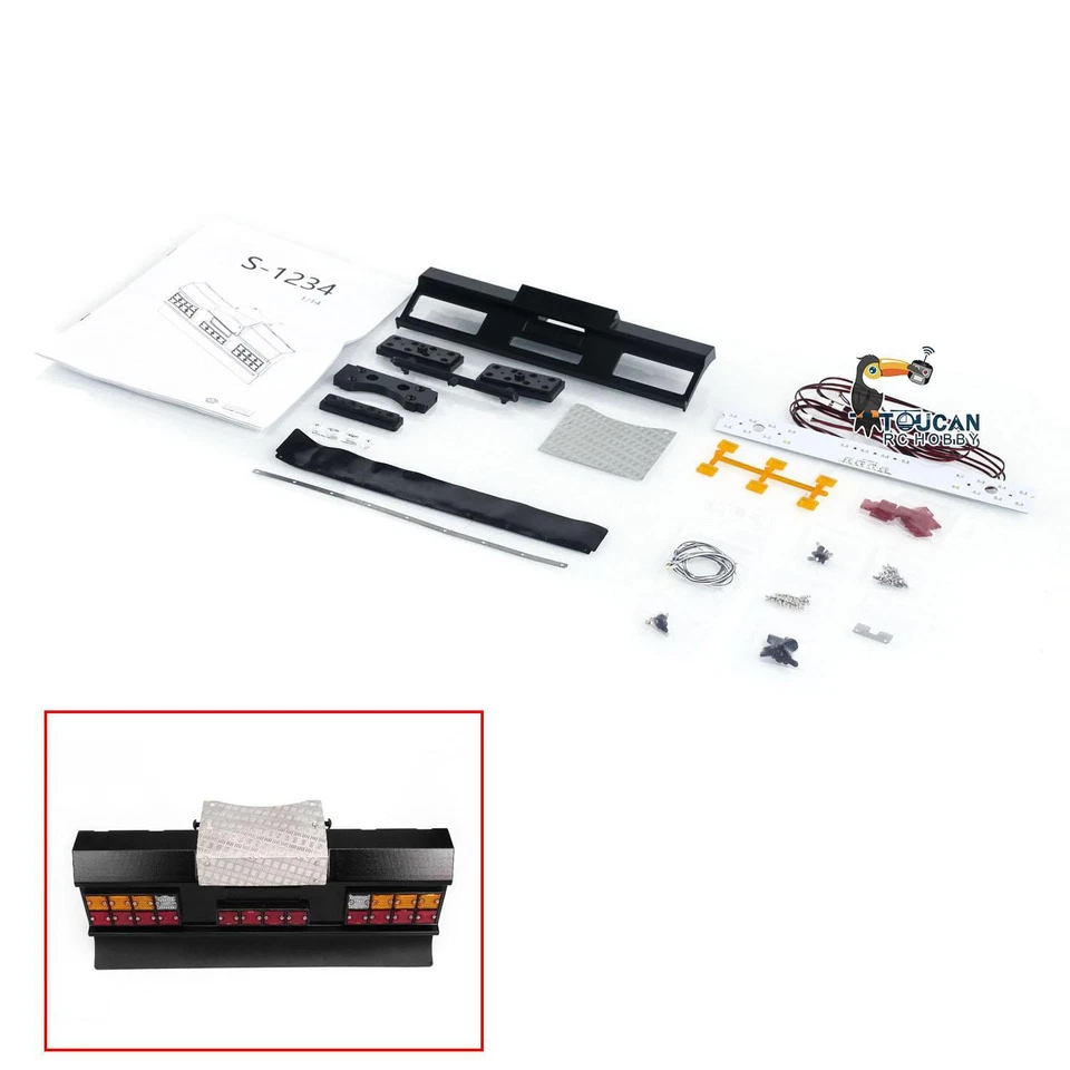 1/14 LESU Model Tail Beam Taillight Set for tAMIYA DIY RC Truck Tractor Model - Image 3 of 4