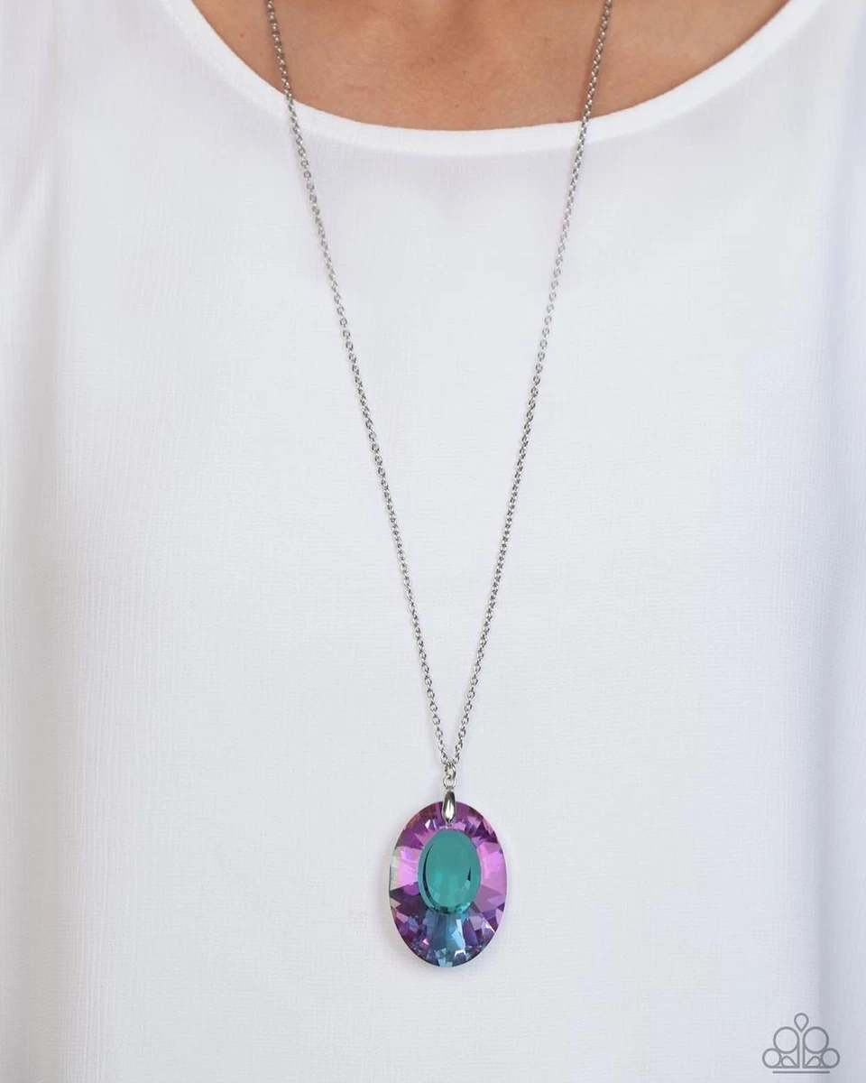 Iridescent outlet necklace paparazzi