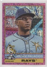 2025 Topps Heritage Chrome Pink Sparkle Refractor Richie Palacios #185 2g8