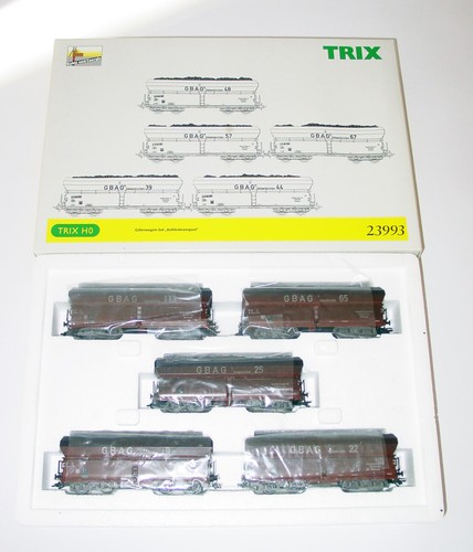 Trix HO 23993, Erzwagenset 5 Wägen der "GBAG", NEU, OVP | Zustand: Neu