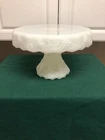 Vintage Anchor Hocking Milk Glass Pedestal Cake Stand 10" Harvest Grape