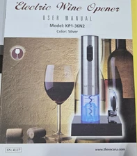 Secura Electric Wine Opener - Foil Cutter & Charging Dock NIB