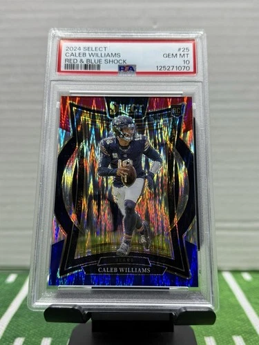2024 Select Caleb Williams Red and Blue Shock RC #25 PSA 10 Bears