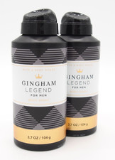  2 Bath  Body Works Men's Collection GINGHAM LEGEND Body Spray 3.7oz Lot New