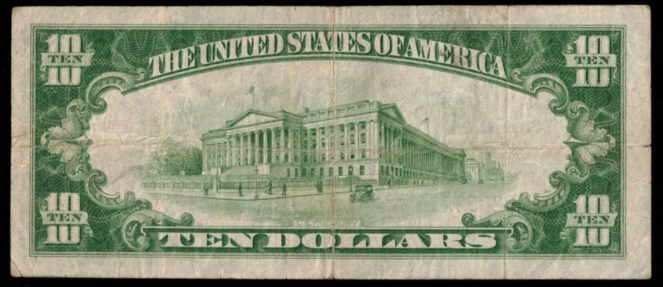 CHARTER #38 1929 $10 THE FIRST NB OF AURORA IL - Image 2 of 3