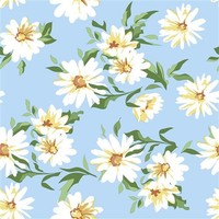 20 Servietten Daisies Gemalte Margeriten Blumen Garten Natur Wiese Blau 33X33Cm