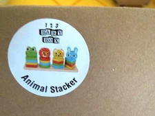 Made in USA Toy Wooden Puzzle 123 Baby Box ANIMAL STACKER BLOCKS BNIB