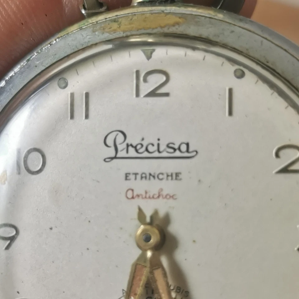 Montre Gousset Precisa Étanche Antichoc Ancre 15 Rubis Avec Sa Chaîne /Réf A483 - Photo 4/4