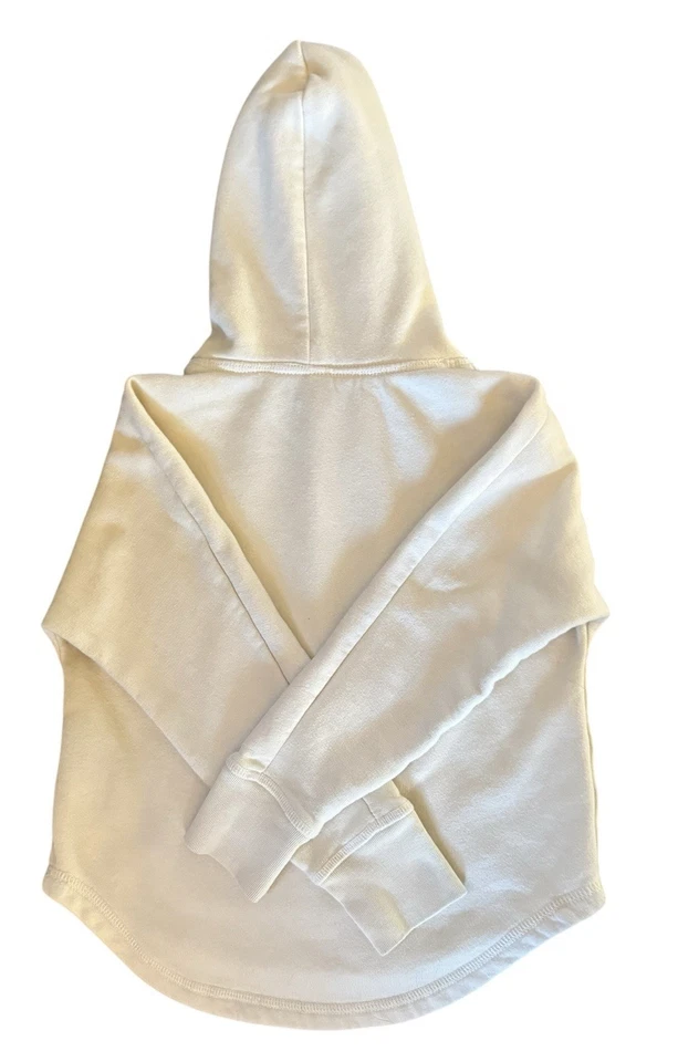 Ralph Lauren Niñas Talla 6 Crema Pullover Clásico Sudadera con Capucha Rojo Pony Logo Foto 3 de 4